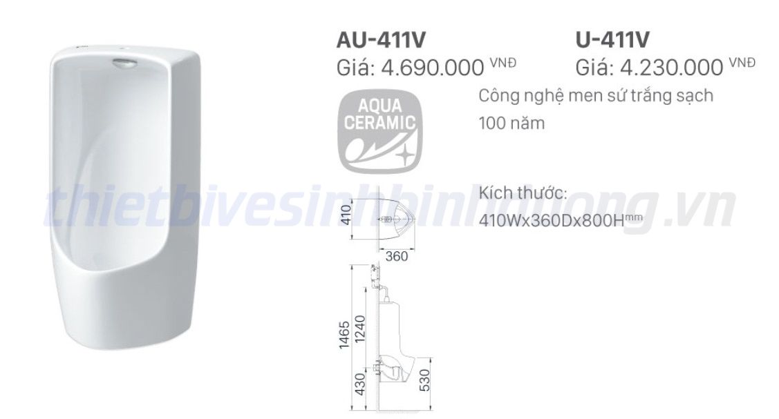 Bồn tiểu nam Inax AU-411V